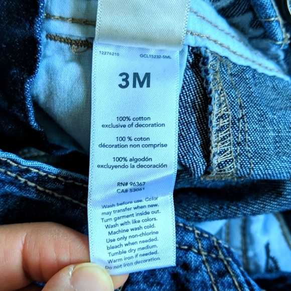 oshkosh b'gosh vestbak denim overalls & striped sweater bundle 3 months baby - Picture 9 of 12